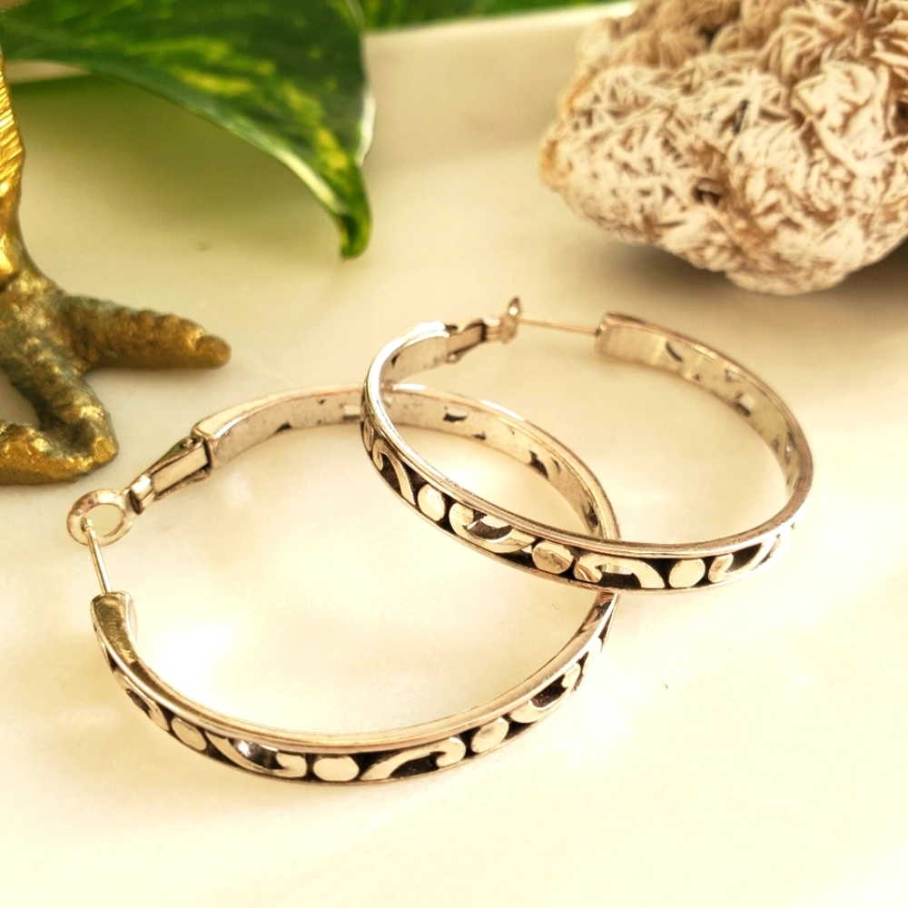 Brighton Silver Hoop Earrings